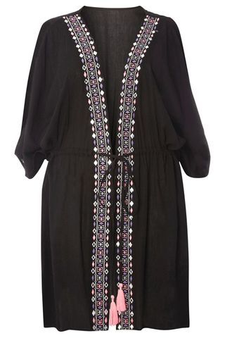 Evans Aztec trim kaftan