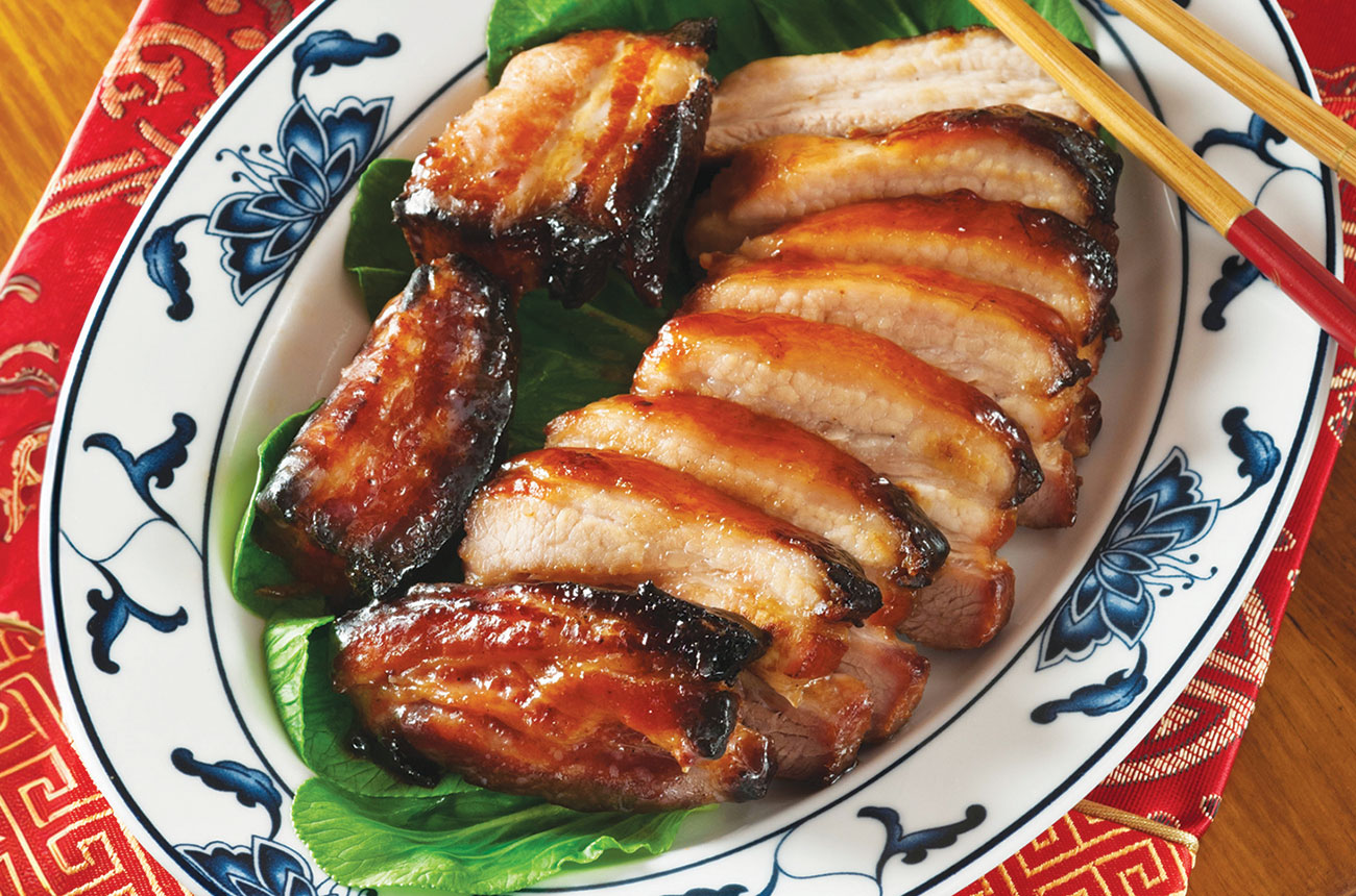 pork char siu with spanish wine