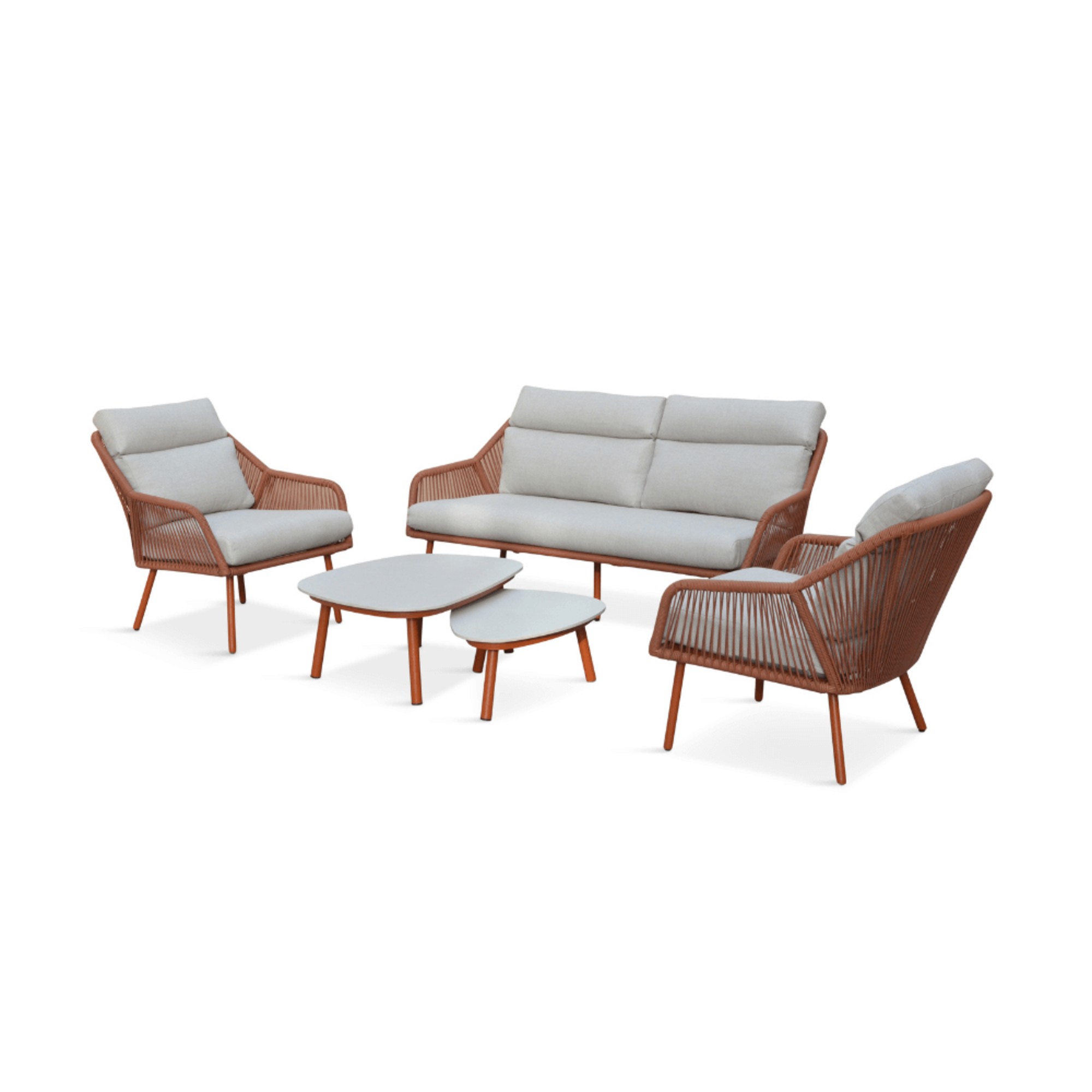 Atkin &amp;amp; Thyme Olivia Sofa Lounge Set - Terracotta