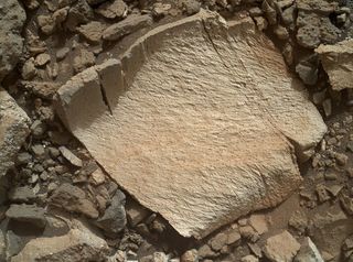NASA's Curiosity rover photographed this rock fragment dubbed "Lamoose" on Mars. Image released July 23, 2015