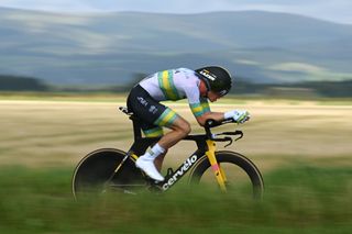 STIRLING SCOTLAND AUGUST 11 Rohan Dennis of Australia sprints during the Men Elite Individual Time Trial a 478km race from Stirling to Stirling at the 96th UCI Cycling World Championships Glasgow 2023 Day 9 UCIWT on August 11 2023 in Stirling Scotland Photo by Dario BelingheriGetty Images