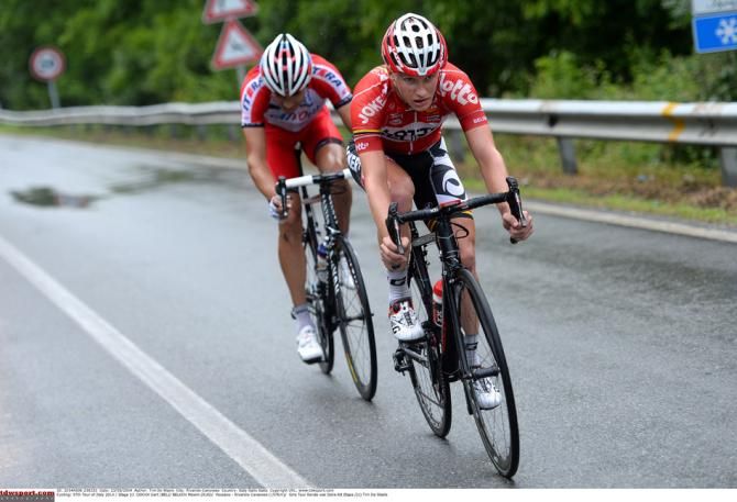 Geert Dockx and Maxim Belkov lead the break