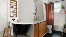 Two small neutral bathrooms