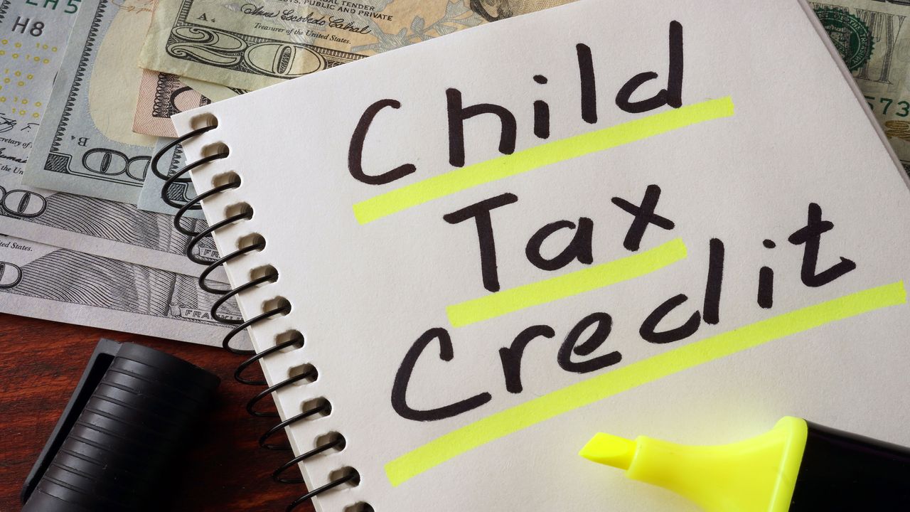 picture of a notebook with &amp;quot;child tax credit&amp;quot; written on a page