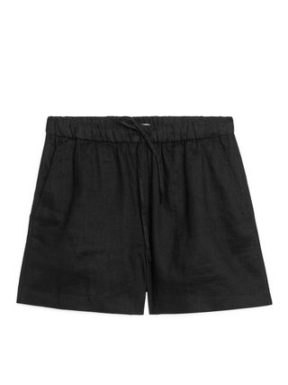 Linen Shorts - Black - Arket Gb