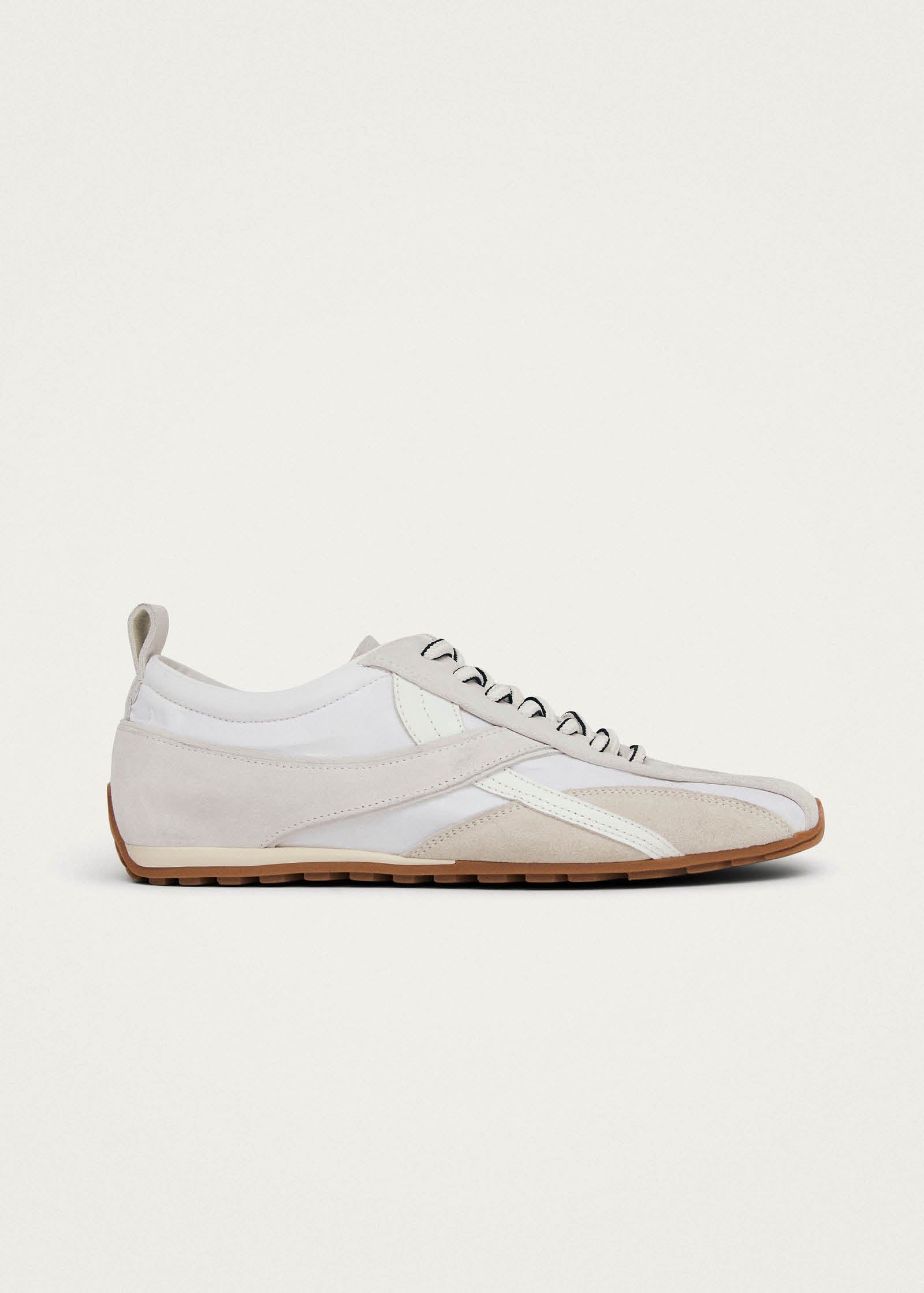 Tb.304 Nylon All White Leather Sneakers