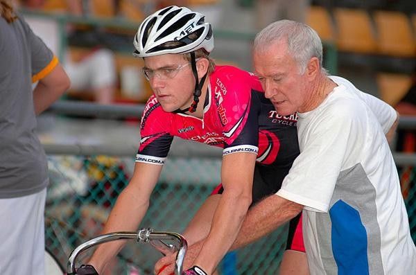 Jay Callaghan with Rockhampton coach Ken 'Reggie' Tucker