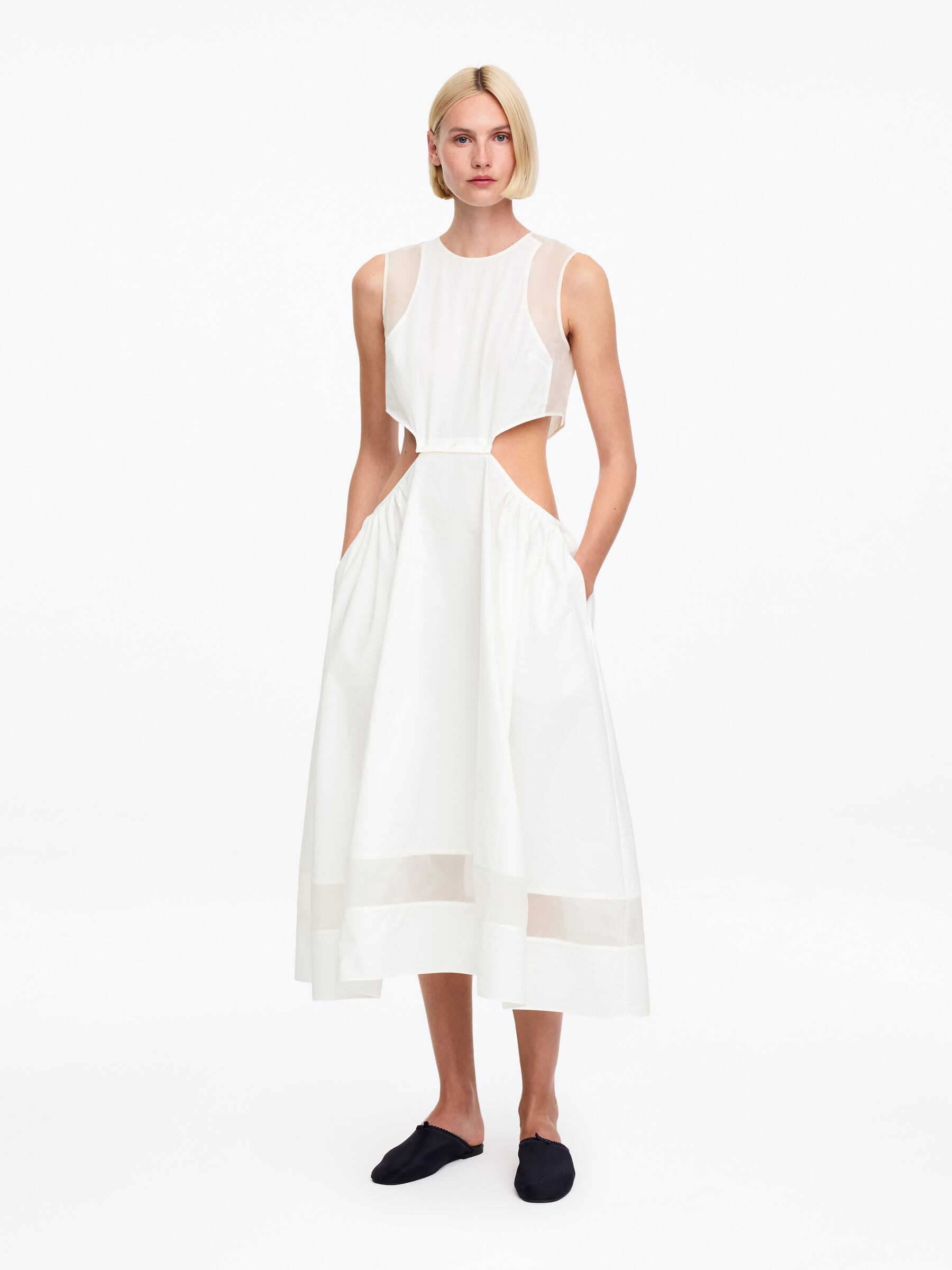 Arket and Laila Gohar Apron Dress &amp;ndash; Off-White &amp;ndash; Arket Gb