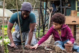 My Name Is Leon on BBC2 sees Malachi Kirby play allotment enthusiast Tufty Burrows who Leon meets at the allotment.