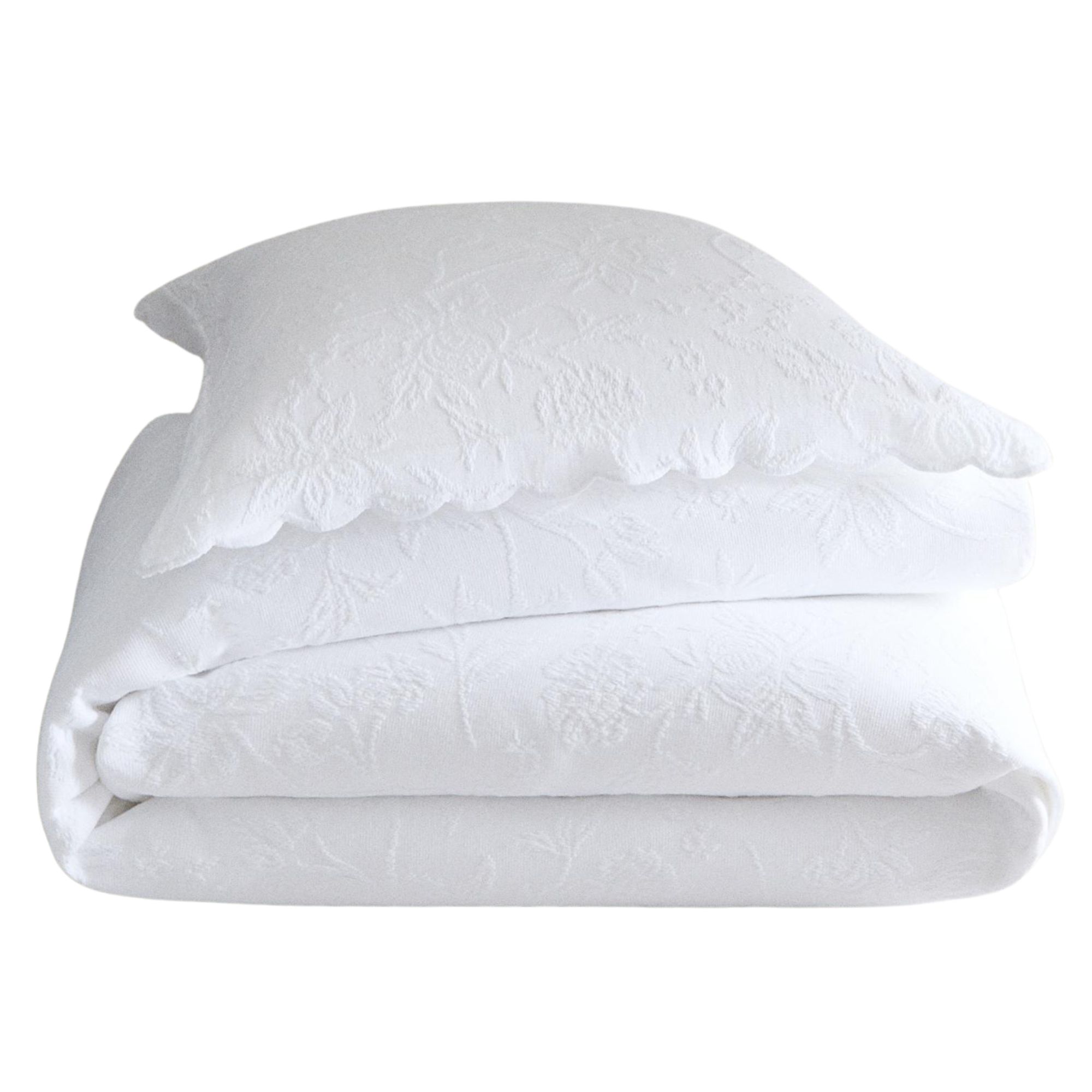 White Zara home cotton bedspread