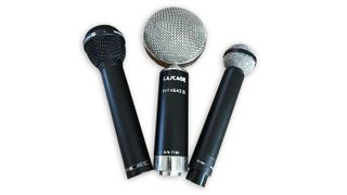 A trio of mics from Tom’s veritable arsenal – from left to right, Beyerdynamic M 88 TG, Cascade Fat Head II and Beyerdynamic M 160
