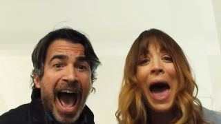 Chris Messina and Kaley Cuoco in Peacock's Based On a True Story