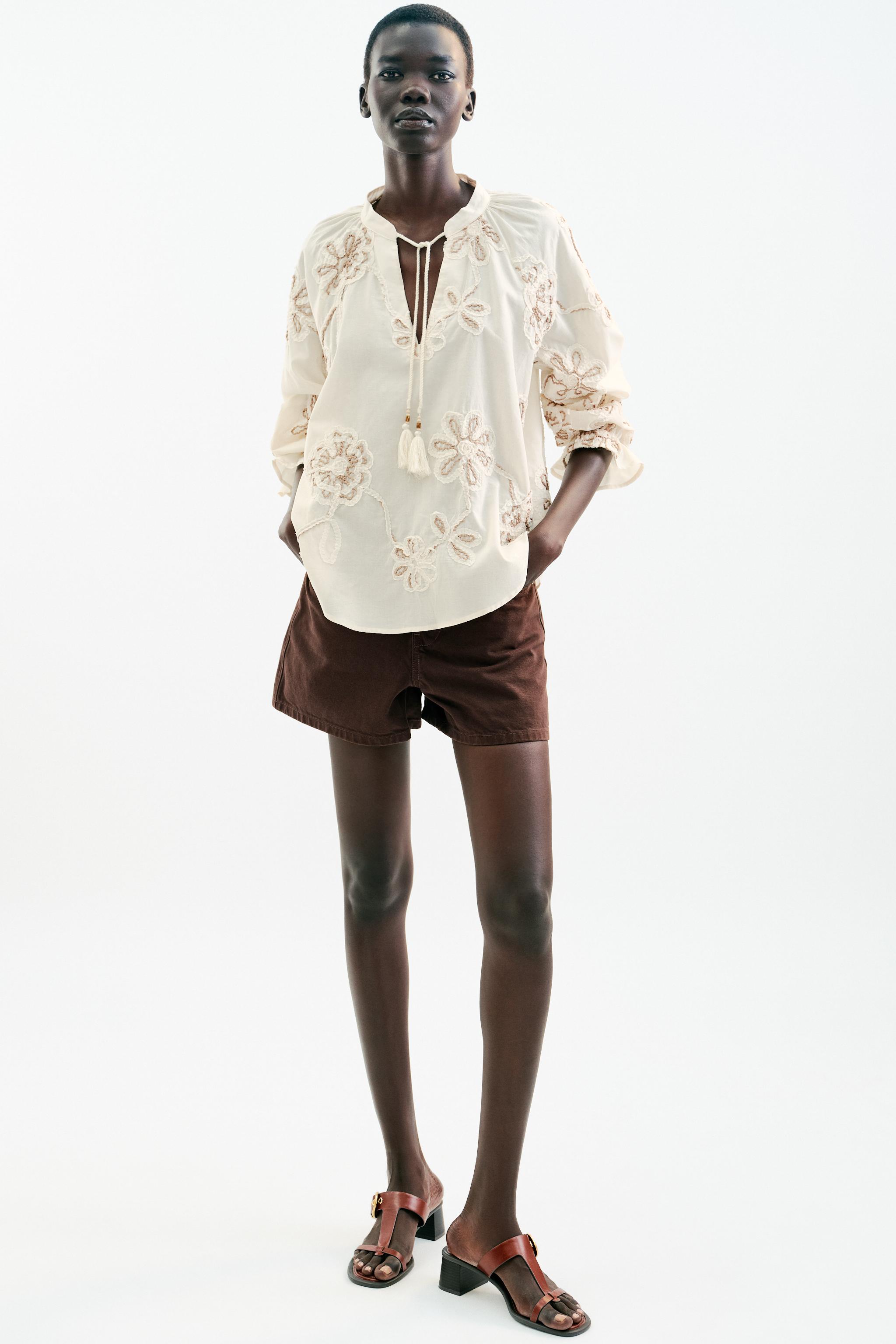 Embroidered Textured Blouse