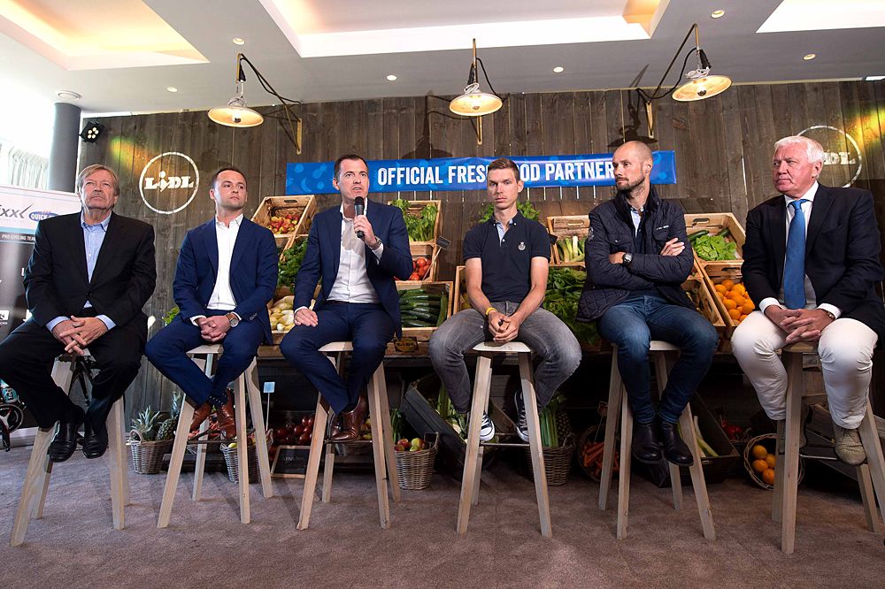 The press conference panel, Lidl to sponsor Etixx-QuickStep in 2016 and 2017