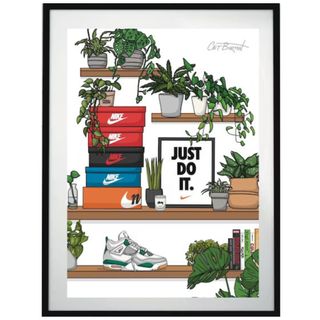 CreatedByCaitBurton Sneaker Plant Shelf Poster