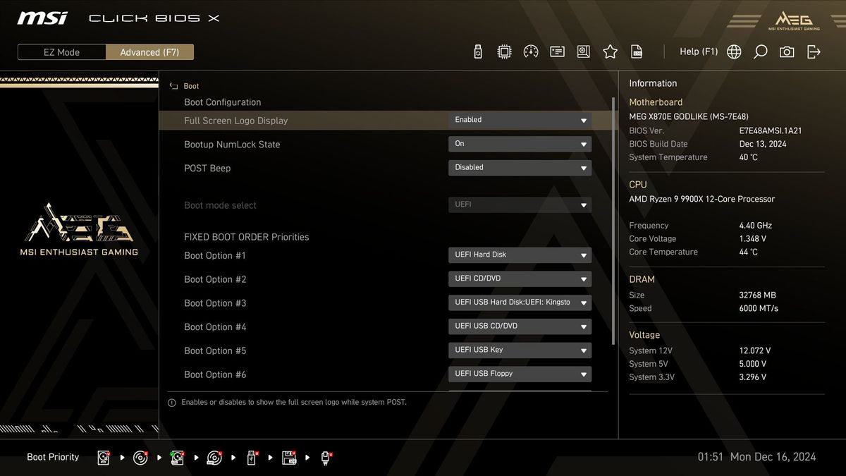 MSI X870E Godlike