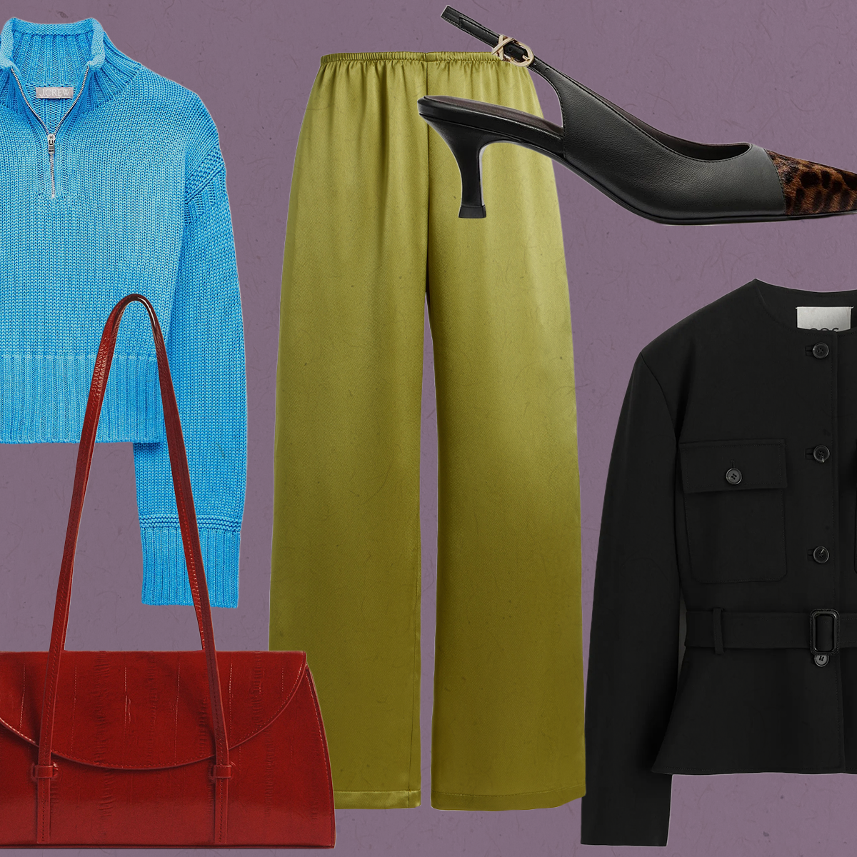 Collage of fall fashion items