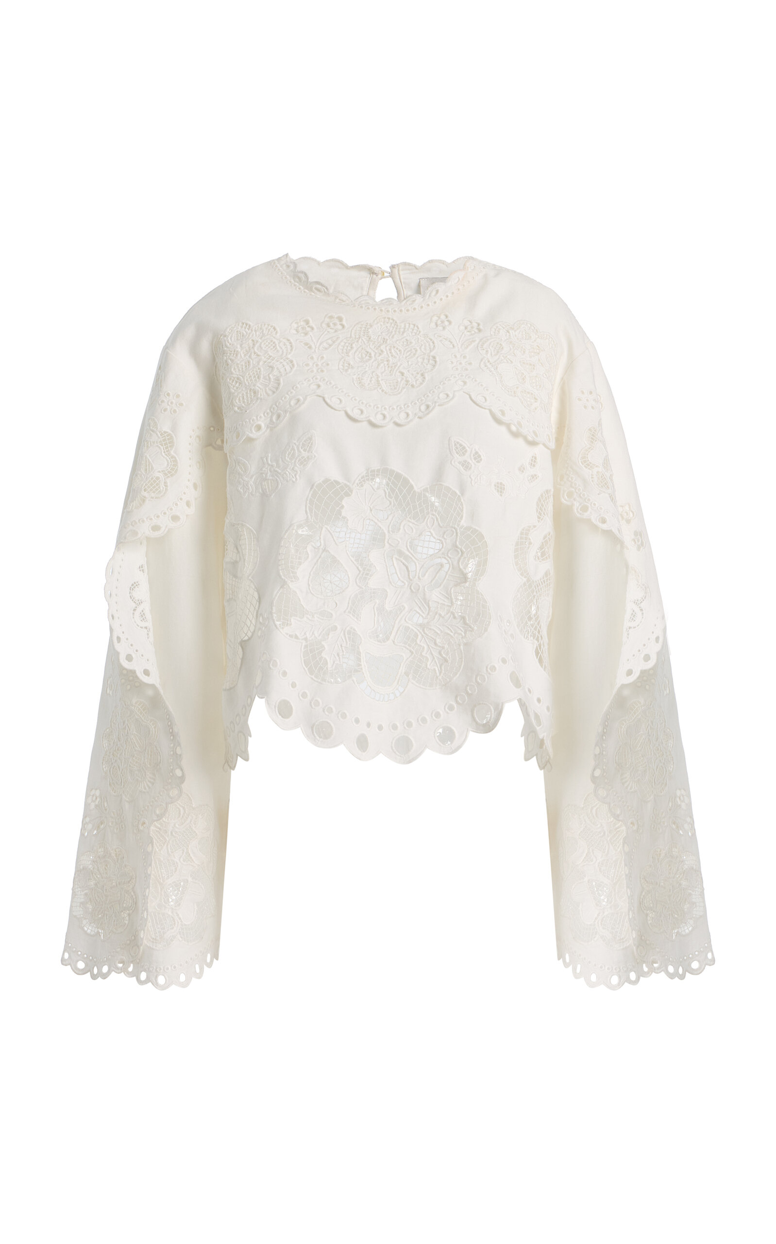 Gardener Embroidered Cotton-Linen Top