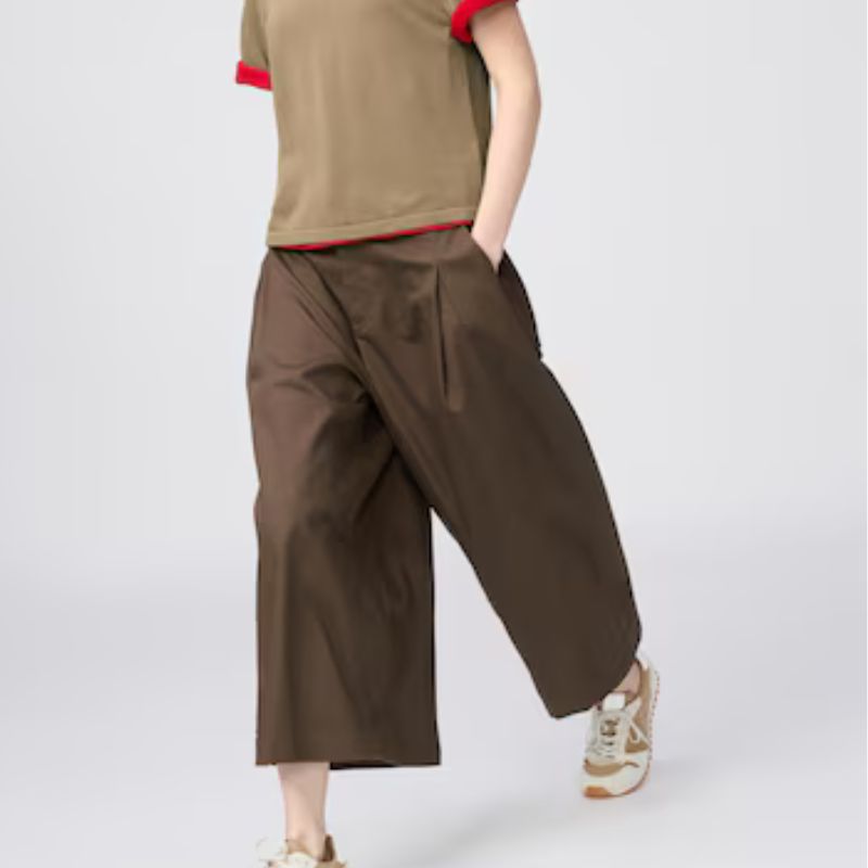 Uniqlo, Cotton Culottes in Brown