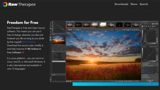 Website screenshot from RawTherapee (December 2024)
