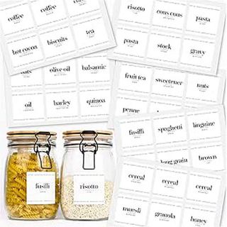 pre-printed pantry labels