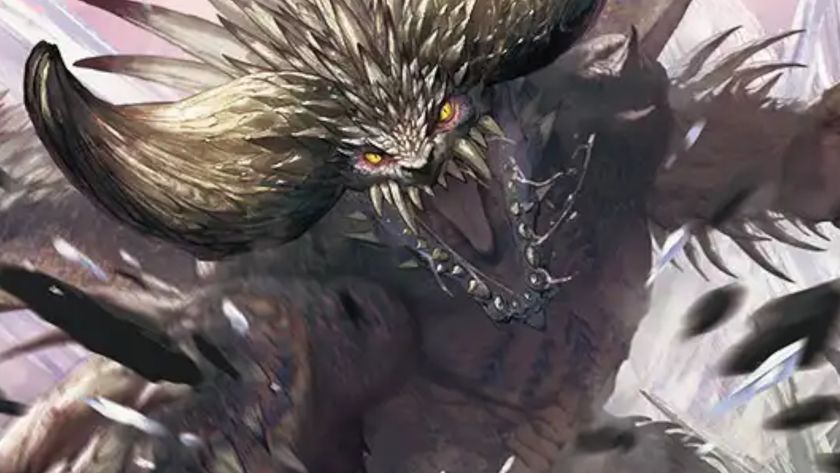 Nergigante roars and glares into the forground