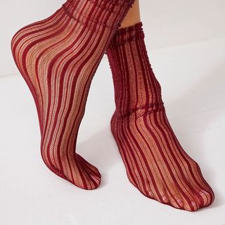 Sheer Candy Stripe Socks