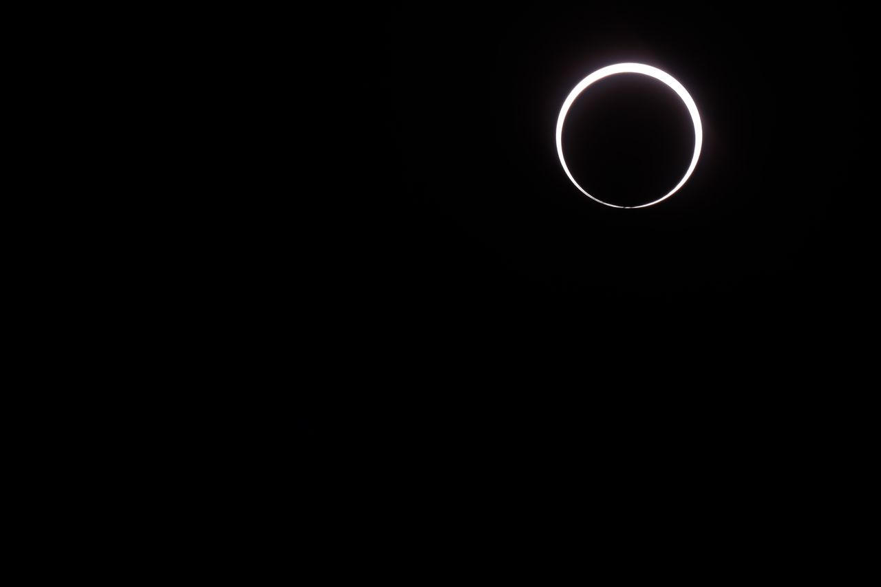 The "ring of fire" hangs above Chaco Canyon in New Mexico on October 14, 2023.