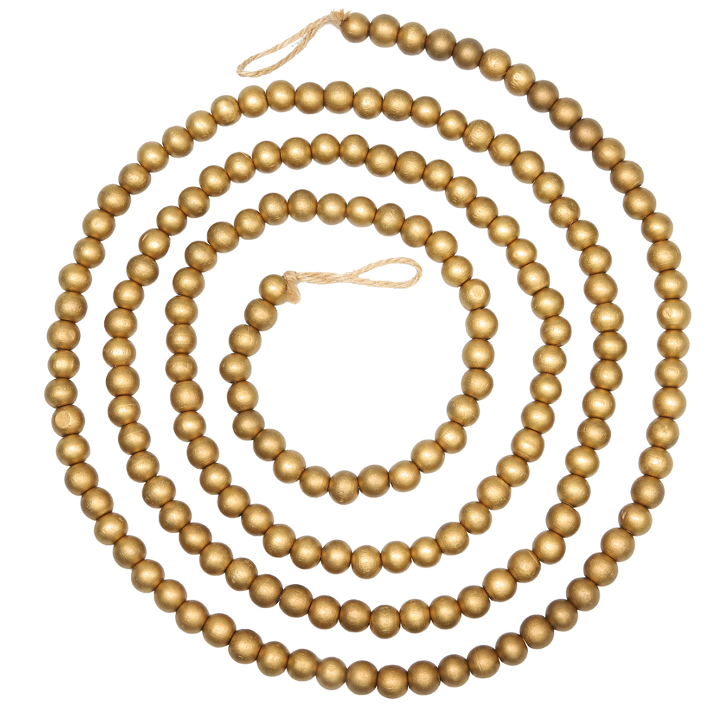 Gold wooden bead garland