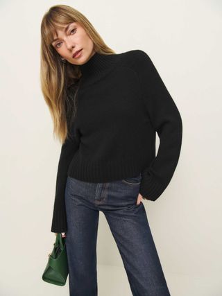 Brooke Cashmere Cropped Turtleneck