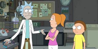 Rick and Morty Rick Summer and Morty in the lab