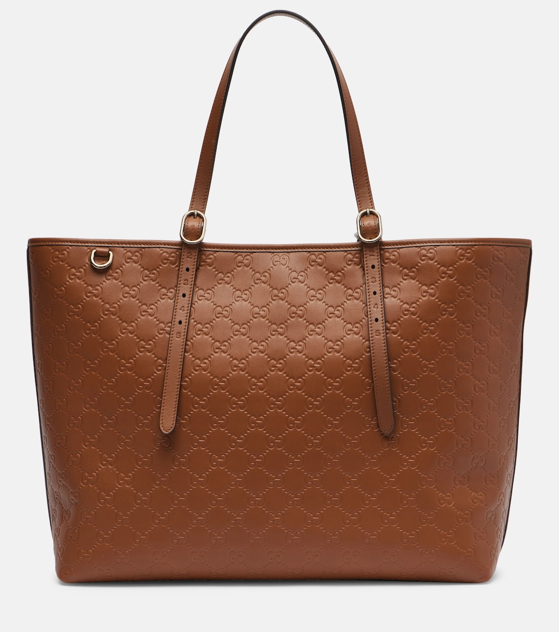 Emblem Gg Leather Tote Bag