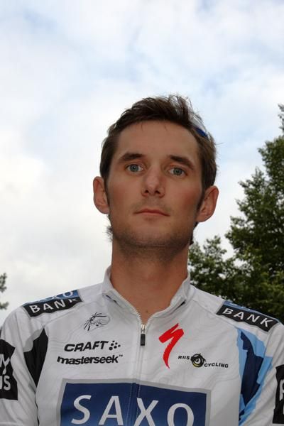 Frank Schleck was looking all serious.