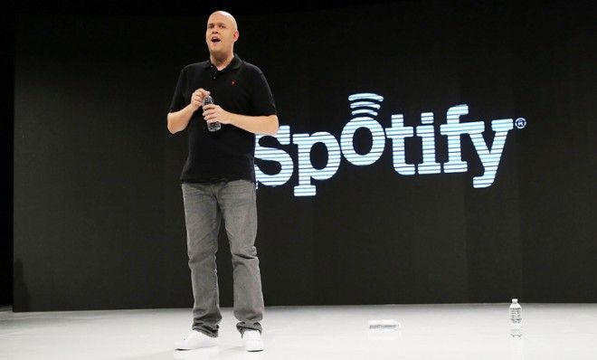 Spotify&amp;#039;s founder and CEO Daniel Elk at a press event on Dec. 6, 2012.