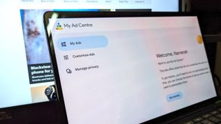 Google My Ad Center on a Chromebook