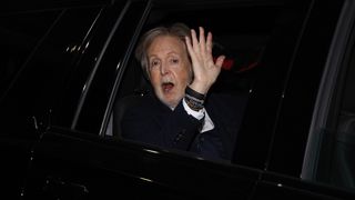 NEW YORK, NEW YORK - MAY 21: Paul McCartney leaves the "The Late Show" following the taping of the final episode after 32 years on air at the Ed Sullivan Theater on May 21, 2026 in New York City.