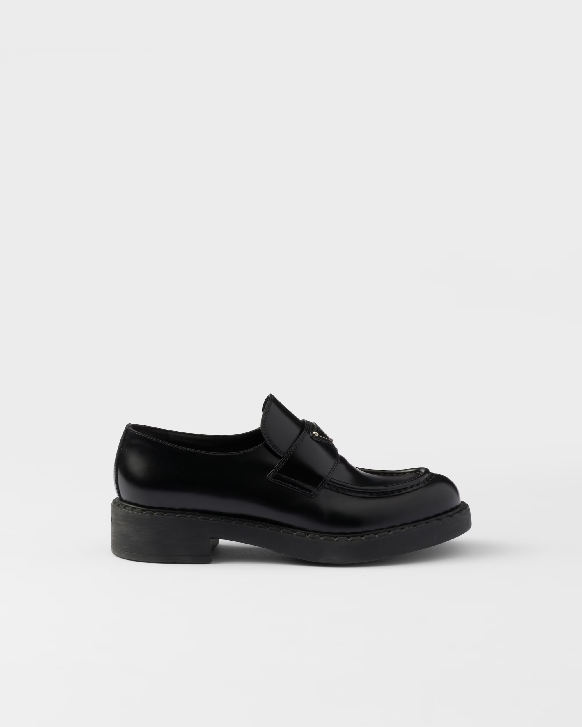 Prada, Brushed Leather Loafers