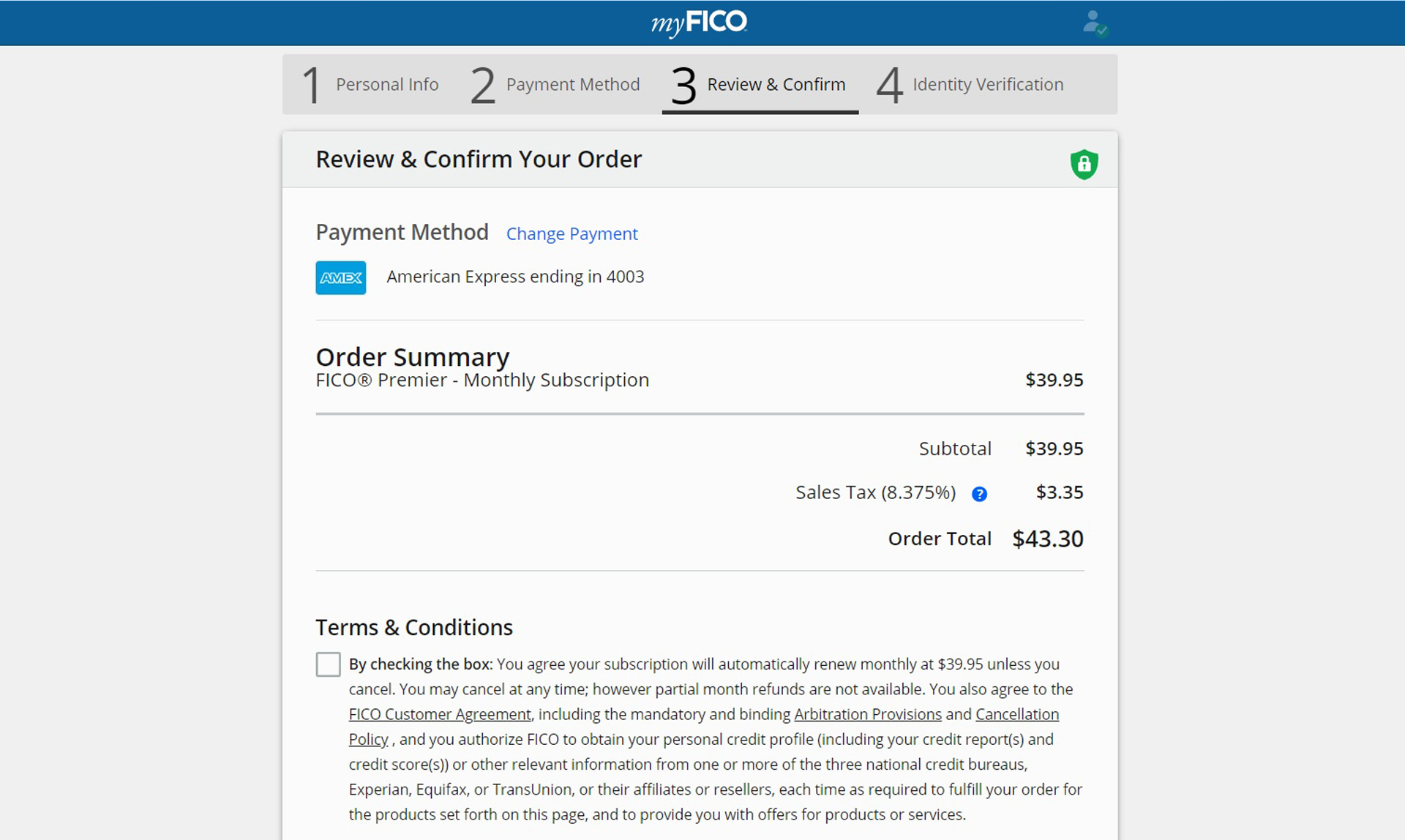 MyFICO Premier review