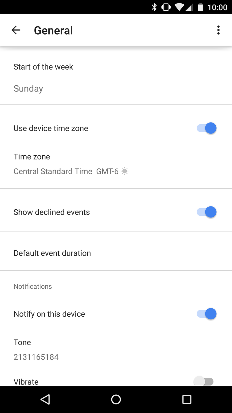 Android 5.0 Lollipop Calendar