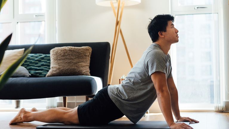 Stretching exercises during yoga