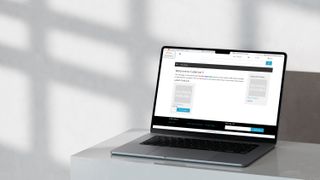 CubeCart website on a laptop