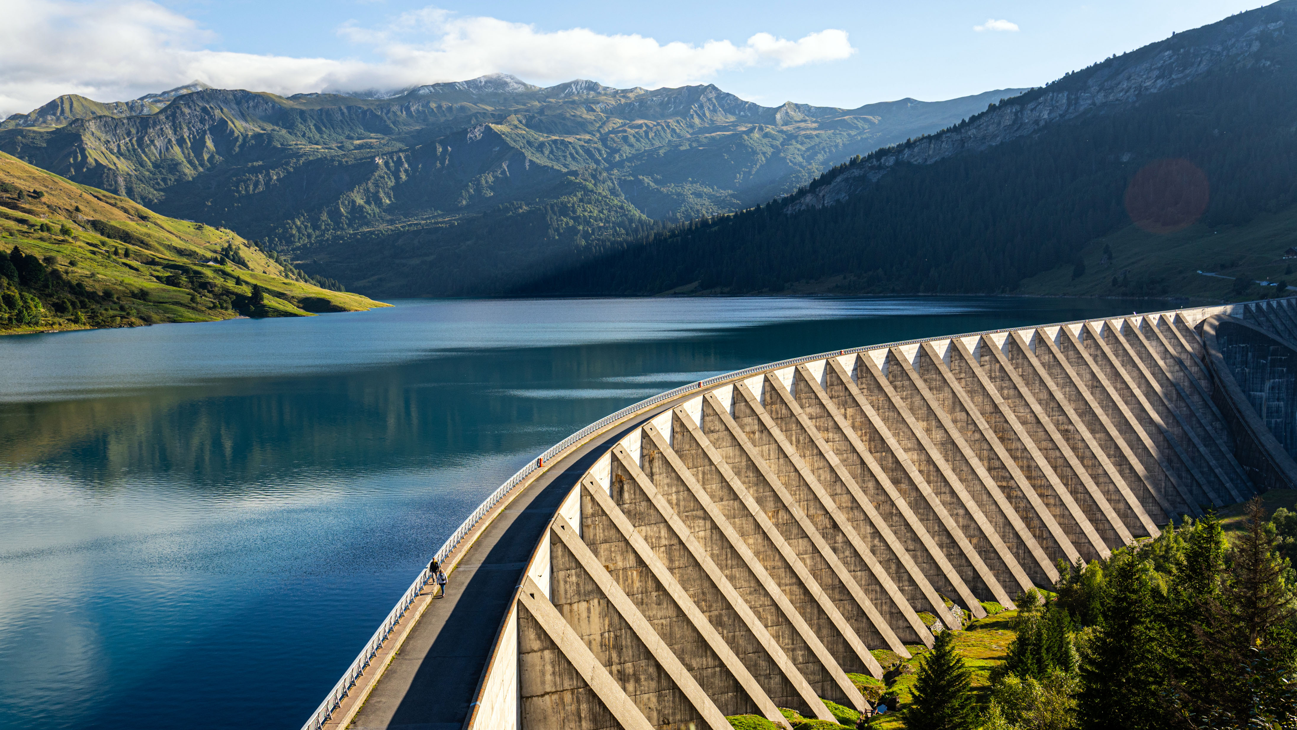 The Roselend weir in Savoy, in the French Alps
