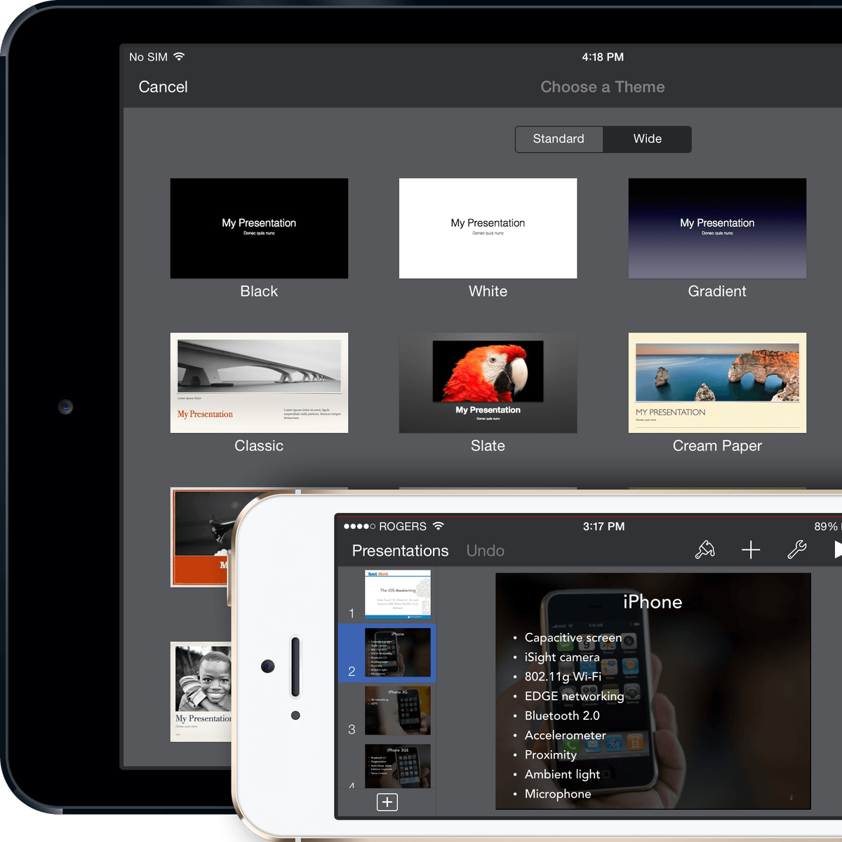 how to save a presentation in keynote on ipad