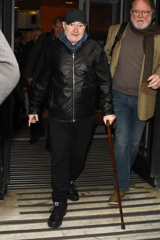 Phil Collins health update - Phil Collins seen at BBC Radio 2 promoting Genesis reforming on March 04, 2020 in London