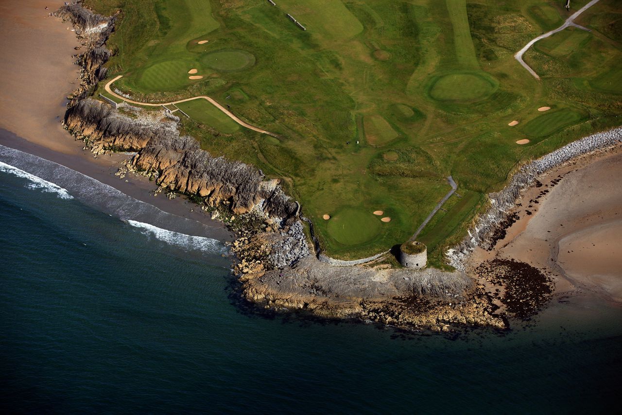 Tralee Golf Club 3rd hole aerial