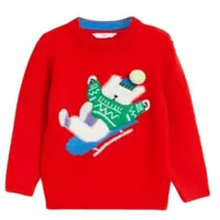 7. Knitted polar bear Christmas kids jumper - View at M&amp;S