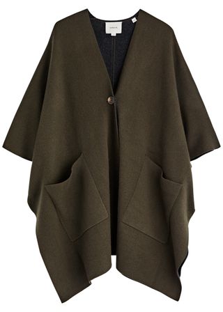 Wool-Blend Cape