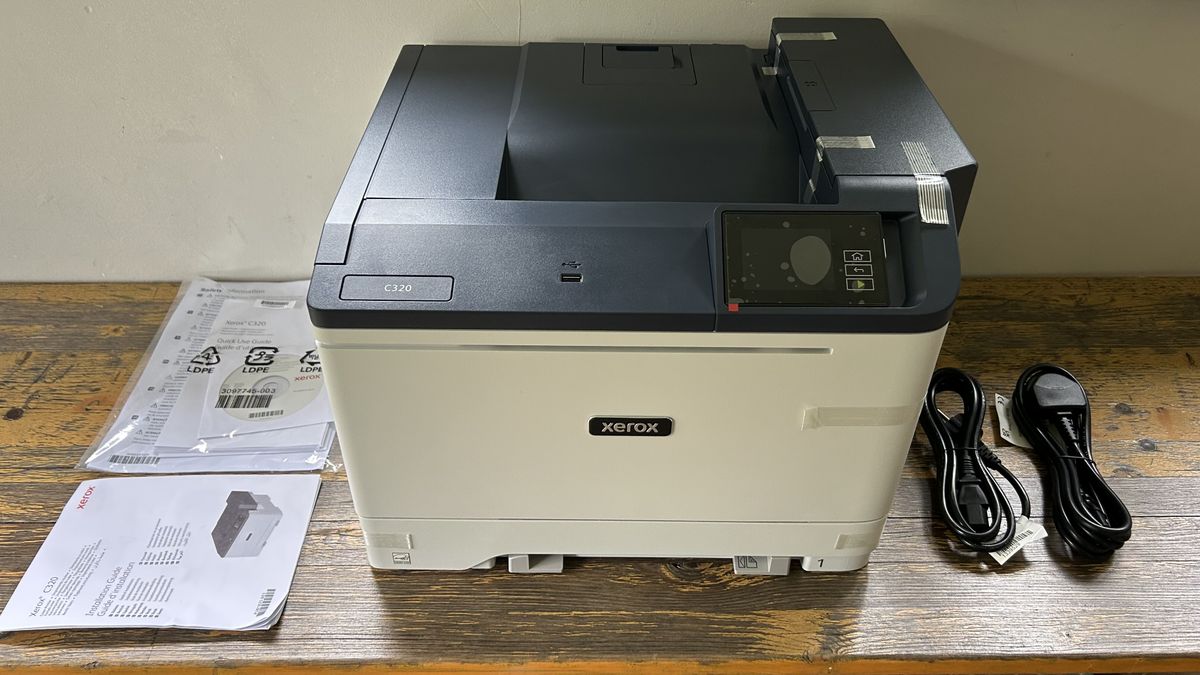 Xerox C320 laser printer during our review