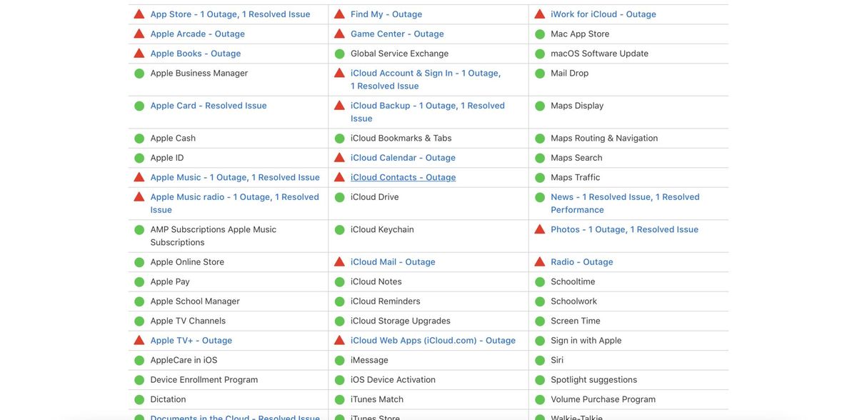 Apple System Page