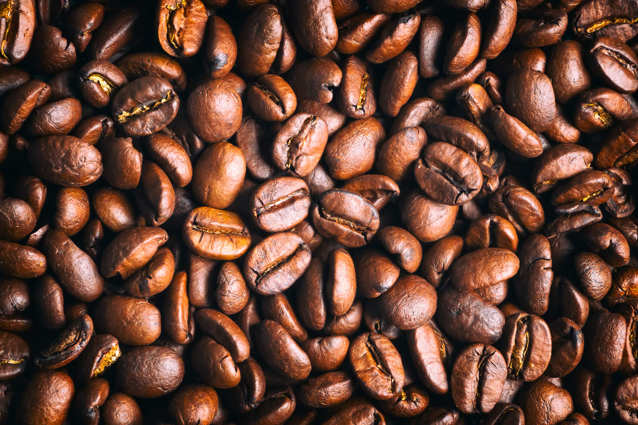 Close up of coffee beans.